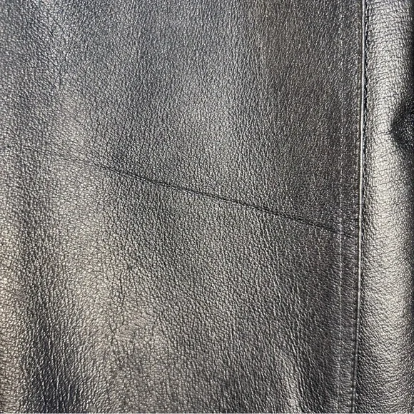 Bikers Club Black Genuine Leather Button-Up Jacket | Size M| Classic Moto Style - Picture 6 of 15